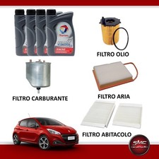 KIT TAGLIANDO PEUGEOT 208 1.4 HDI 68CV 50KW DAL 03/2012 + OLIO...