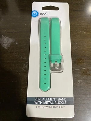 Banda de repuesto Onn con hebilla de metal para usar con Fitbit Alta verde aguamarina Foto 1 de 3