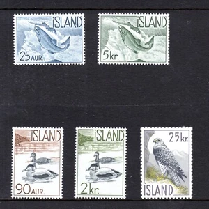 Islandia 1959 conjunto sellos aves/fauna (Michel 335/39) bonito MNH - Imagen 1 de 1