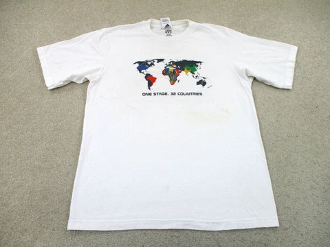 World Cup Shirt Adult Medium White South Africa Soccer Futbol Adidas Men 90s * Cover