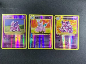 Nidoran 43/108+ Nidorino 44/108+ Nidoking 45/108 Evoluciones Pokemon 2016 Reverso - Imagen 1 de 2