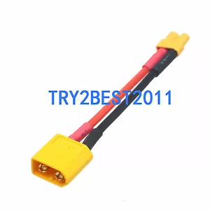 Male XT60 Plug to Female XT30 Male connector adaptor 50mm 18AWG wire for RC Lipo - Picture 1 of 1