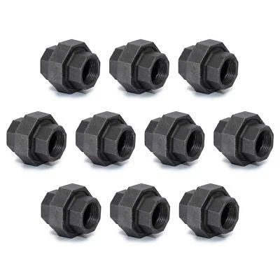 1/2" Cast Iron Union, Home TZH 10 Pack 1/2" Industrial Malleable Female Pipe Fit