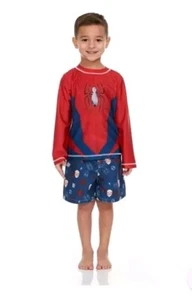 Spiderman Boy's 2 Piece UPF 50+ Long Sleeve Rash Guard and Swim Trunk Set 2T NEW - Picture 1 of 6
