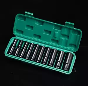 Deep socket set 10 piece 1/2" 8mm - 24mm With storage case - Picture 1 of 7
