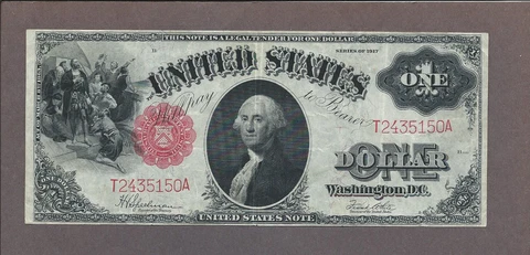 1917 $1 Legal Tender Note FR-39 Cover