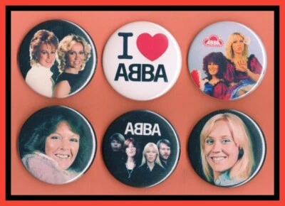 ABBA / 6 Assorted 56mm Badges - Set 11 - Money, Money, Money - Image 1 of 2