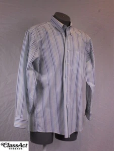 Jos A Bank Long Sleeve Button Down Travelers Collection Shirt Striped Sz L - Picture 1 of 5