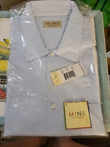 MINE Mens Lite Blue Short Sleeve Shirt Size XXL  ( B ) - Picture 1 of 5
