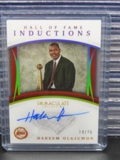 2020-21 Immaculate Hakeem Olajuwon Hall of Fame Inductions Autograph Auto #14/25