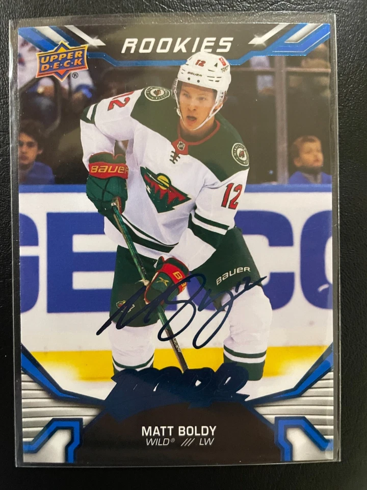 Matt Boldy 2022-23 Upper Deck MVP Blue Foil Parallel RC #222  **Quantity** - Image 1 of 1