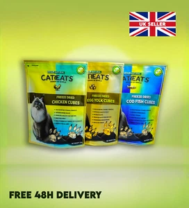 112G Bag, Natural Healthy, Freeze Dried Chicken Bites Food Snacks Treats For Cat - Picture 1 of 29