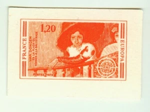 Francia Die Proof 1975 Sc# 1432 Mujer en balcón por Kees Van Dongen. Europa. - Imagen 1 de 2