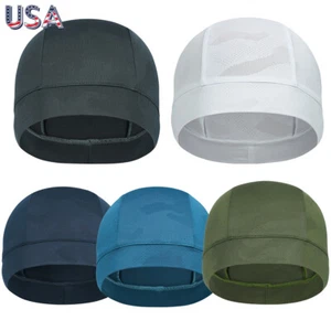 Enfriamiento Cúpula Calva Cráneo Casco Delineador Deporte Gorro Sombrero Humedad Sudor Absorción - Imagen 1 de 25