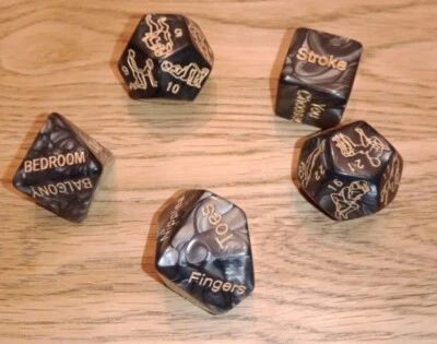 5er Würfelset erotische Würfel für Paare Sex Spiel - Bild 1 von 2