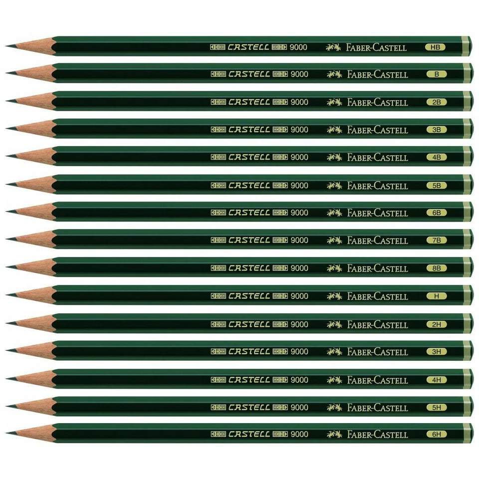 FABER CASTELL Bleistift 9000 8B-6H [Härte wählbar] - Bild 1 von 2