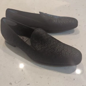 MEZLAN Mens Dress Shoes Soft Black Aristotle Slip On Loafer Size 12M - Picture 1 of 10