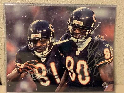 Фотография Бернарда Берриана и Рашида Дэвиса с автографом Chicago Bears 11x14 LOF - Изображение 1 из 4