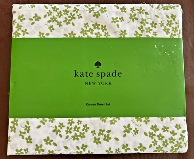 KATE SPADE ЗЕЛЕНЫЙ ЦВЕТОК КОРОЛЕВА 4 ПК ЛИСТ КОМПЛЕКТ ST PATRICKS ДЕНЬ - Изображение 1 из 3