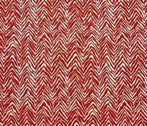 MILL CREEK HILLSTONE PIMENTO RED ZEBRA STRIPE OUTDOOR INDOOR FABRIC BY YARD 54"W - Picture 1 of 7