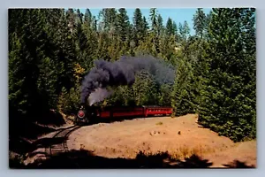 Postcard Vtg Transportation Trains Railroad Super Skunk Fort Bragg Willits CA - Picture 1 of 2