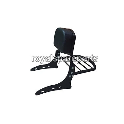 Ajuste para Royal Enfield Bullet Classic 350cc 500cc "Respaldo estilo Harley negro" Foto 1 de 2