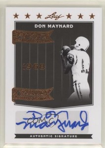 2012 Leaf Legends of Sport We Are the Champions Bronze Don Maynard Auto HOF