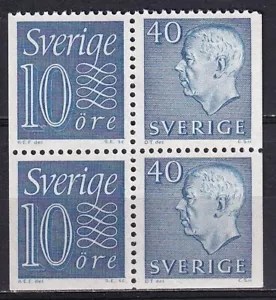 Sweden 1964 Block "S" from booklet C470a (III) MNH VF - Picture 1 of 1