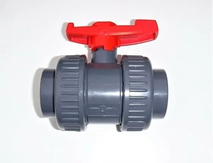 43 mm Union Ball Valve fits 1.5" = 43 mm OD pond/waste pipe, NOT PRESSURE pipe - Picture 1 of 1