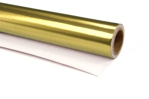 Papel de envolver dorado metálico - Rollo JUMBO de 30" x 25 pies - 62,5 pies cuadrados - Envoltura brillante - Imagen 1 de 6