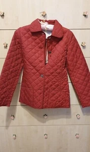Burberry Girls Red Diamond Quilted Jacket, Size 12Y/152cm - Picture 1 of 6
