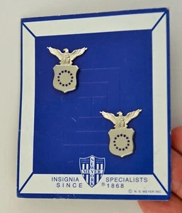 AIR FORCE AIDE TO VICE PRESIDENT - N. S. MEYER HALLMARKED COLLAR INSIGNIA - Picture 1 of 2