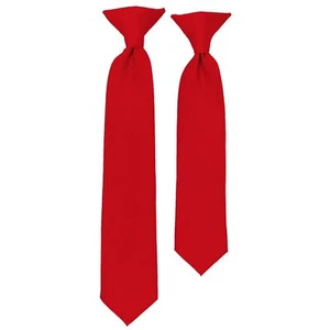 Solid Color Pre-tied Clip On Necktie For Boy - Picture 1 of 52
