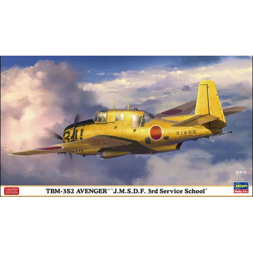 TBM-3S2 AVENGER J.M.S.D.F. 3rd SERVICE SCHOOL KIT 1:72 Hasegawa Kit Aerei Modell - Immagine 1 di 1