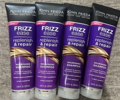 Champú JOHN FRIEDA Frizz Ease reponer y reparar, 8,45 fl oz ~ paquete de 4 Foto 1 de 4