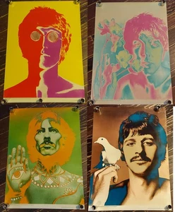 1967 Beatles Richard Avedon Poster 4er Set - NEMS Cowles 22,5x31,25 Originale - Bild 1 von 24