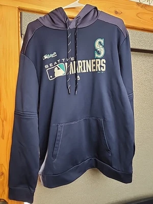 Vintage Majestic Seattle Mariners Team Hoodie Sweatshirt Size Large - Image 1 of 4