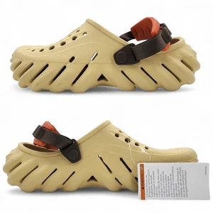 Crocs Echo Clogs Mens Size 10 Sesame Beige Slip On Strap Sandals NEW w/ Tag - Picture 1 of 10