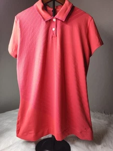 NIKE GOLF DRI-FIT Short Sleeve POLO LADIES Women Pink Orange Size M - Picture 1 of 5