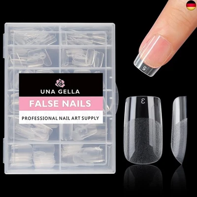 MARKE UNA GELLA UNA GELLA Kurz Quadrat Nageltips 504 Stück Press On Nägel Tips Vorgeformte Gel N