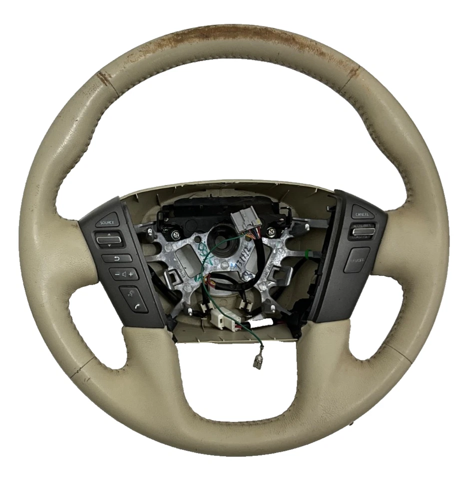 Infiniti QX80 2014 volante cuero con controles de audio beige AB0827A0001 OEM Foto 1 de 4