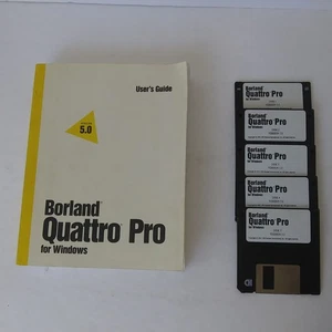 Borland Quattro Pro 5.0 para Windows Guía del usuario + 5 disquetes completos 1993 - Imagen 1 de 7