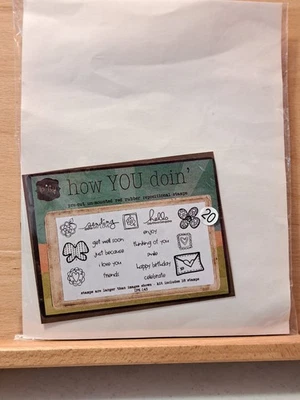 Unity Stamps 20 How You Doin' Ippity Red Rubber Cling Stamp - Image 1 of 2