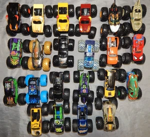 22 toy monster trucks BULK LOT hot wheels monster jam el toro loco maxd hotwheel - Picture 1 of 20