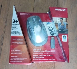 Microsoft Wireless Laser Mouse 8000 (4CH-00012) NEW SEALED RECHARGEABLE NIB - Picture 1 of 21
