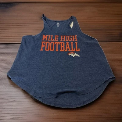 Camiseta sin mangas con estampado gráfico azul marino brezo de los Broncos de la NFL para mujer XXL 2XL Foto 1 de 4