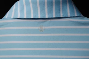 Stitch Lt Blue Striped 1959 Stretch Performance Polo (XL) OMG! ⛳️ ⛳️ - Picture 1 of 12