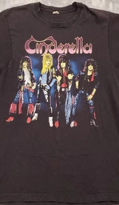 Camicia Vintage Cenerentola Band Concerto Tour Colpo Benzina Rock Punto Singolo - Foto 1 di 1