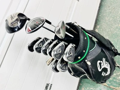 Mens R/H Callaway Full Golf clubs set, Irons, Driver, Woods, Putter & Bag  - Image 1 of 4