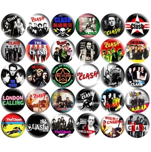 The Clash 1,5" Pinback Buttons 70er 80er Punk Rock New Wave Retro Musik 30 Pin Set - Bild 1 von 4
